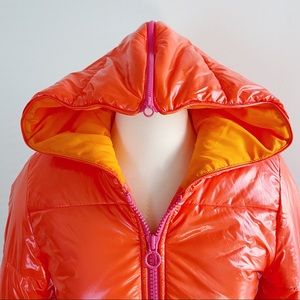 Adidas Stella McCartney collab orange crop jacket